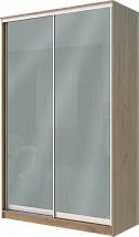2-х дверный шкаф купе с цветной пленкой Средне-Серый №074 2400 1500 420
